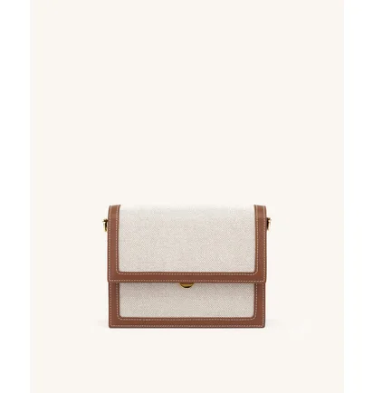 Сумка жіноча JW PEI Mini Flap Crossbody Beige/Brown BB2023BG60681JWP