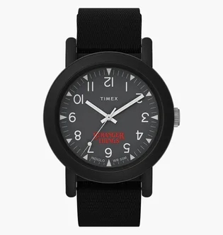 Годинник чоловічий Timex Camper X Stranger Things 40Mm Fabric Strap Watch (Schwarz) TW2V50800U8