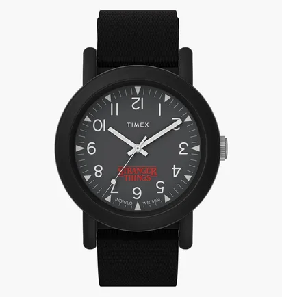 Годинник чоловічий Timex Camper X Stranger Things 40Mm Fabric Strap Watch (Schwarz) TW2V50800U8