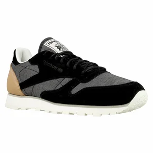 Кроссовки мужские Reebok Cl Leather Fleck Black/Grey AQ9723