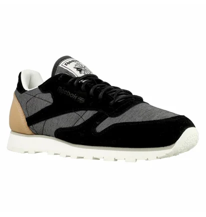 Кроссовки мужские Reebok Cl Leather Fleck Black/Grey AQ9723