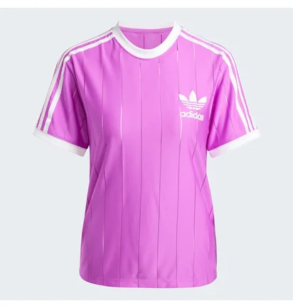 Футболка жіноча Adidas Adicolor 3-Stripes Pinstripe T-Shirt Pink IY7225