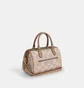 Сумка жіноча COACH Rowan Satchel Bag In Blocked Signature Canvas Beige CY679