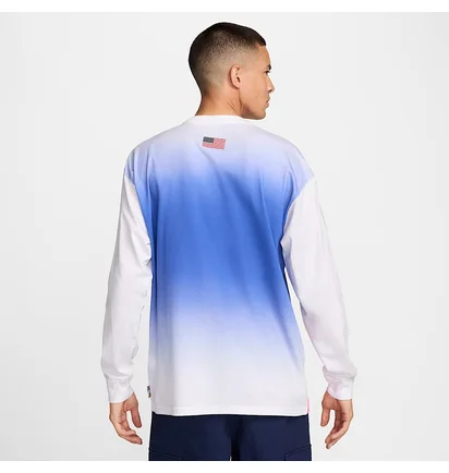 Лонгслив мужской Nike Sb Team Usa Olympics L/S Federation Skate Tee White/Multi HF4376-100