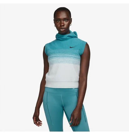 Майка женская Nike Dri-Fit Advance Run Division Vest Black/Light Blue DX0323-034
