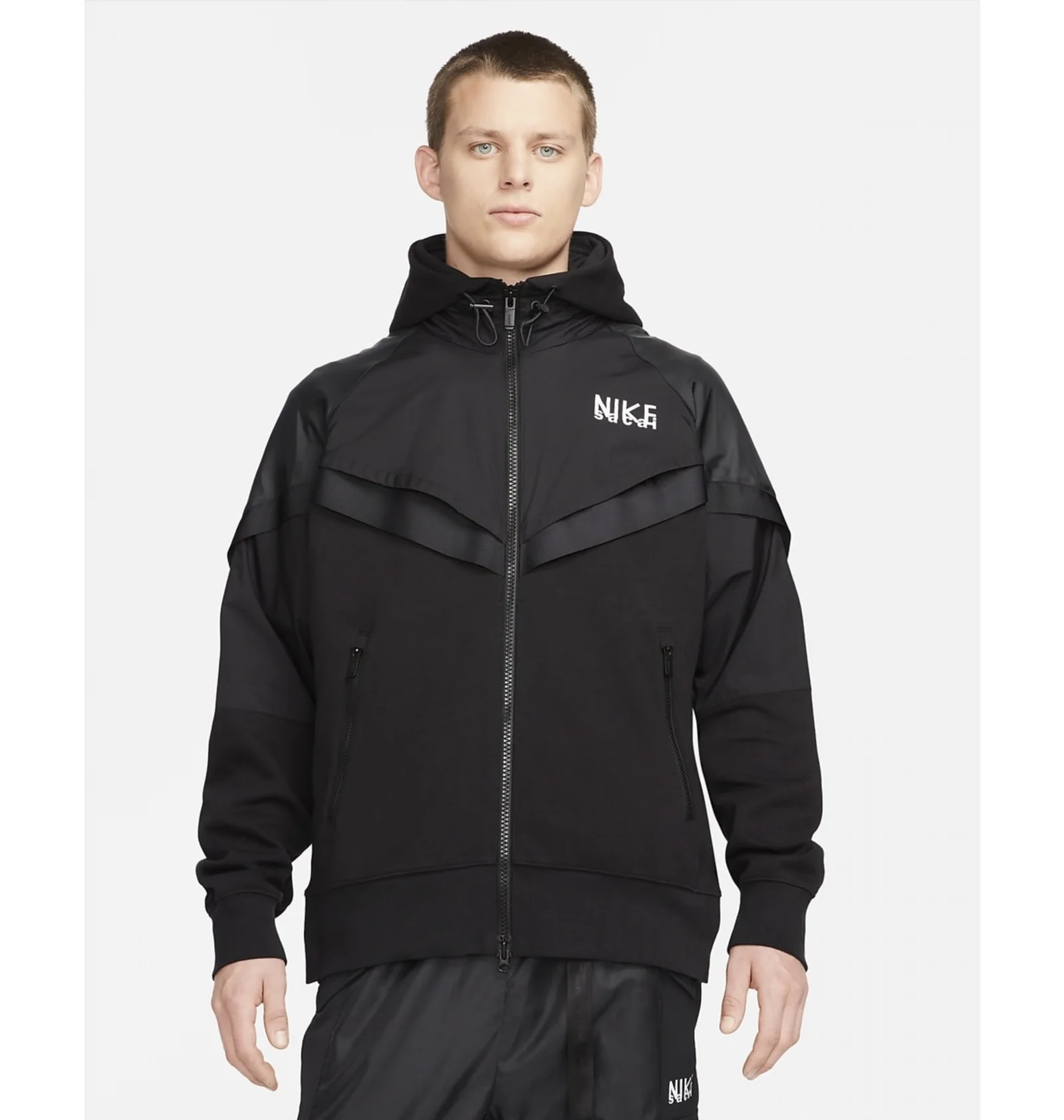 ᐉ Толстовка мужская Nike X Sacai MenS Full-Zip Hoodie Black
