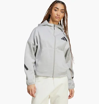 Толстовка жіноча Adidas Z.N.E. Full-Zip Hoodie Grey JD9593