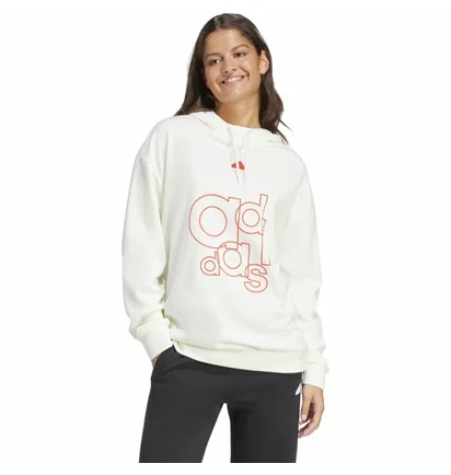 Худи женское Adidas French Terry Print Hoodie Beige IS4300