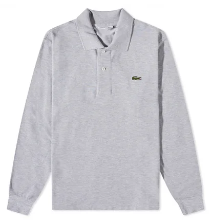 Кофта мужская Lacoste Long Sleeve Classic Pique Polo Grey L1313-CCA