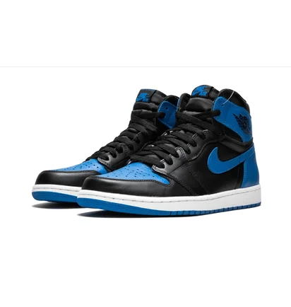 Кросівки чоловічі Air Jordan 1 Retro High Og Black/Blue 555088-007