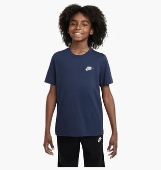 Футболка детская Nike Sportswear Big Kids T-Shirt Blue FZ5177-410
