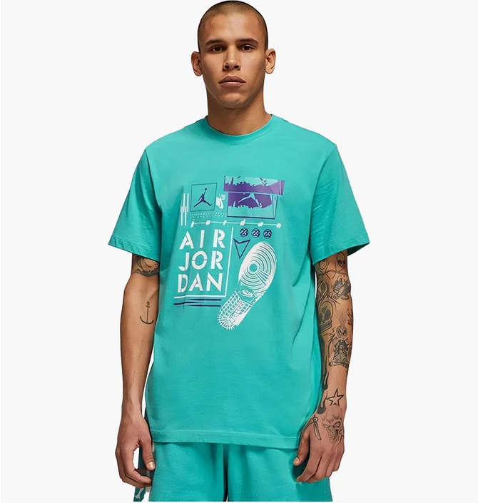 Футболка мужская Air Jordan Brand Graphic Crew 2 Light Blue DM1424-392