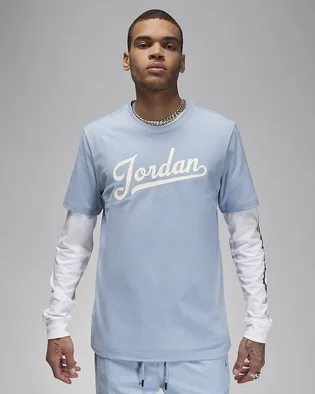 Футболка мужская Air Jordan T-Shirt Flight Mvp Light Blue FN5958-436