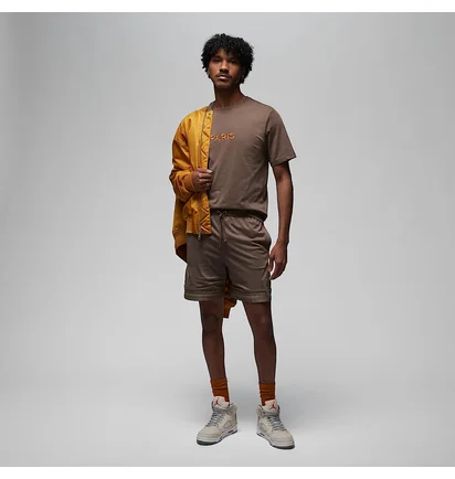 Футболка чоловіча Air Jordan Psg Ss Wordmark Tee Brown DZ2940-274