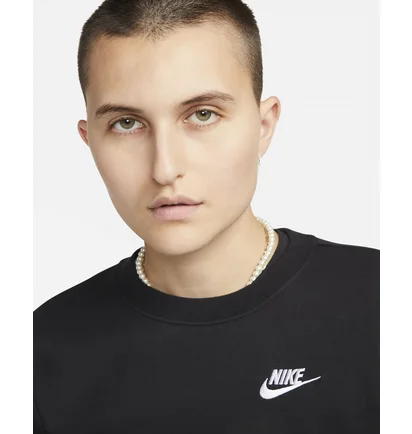 Свитшот женский Nike Sportswear Club Fleece Crewneck Sweatshirt Black Dq5473-010