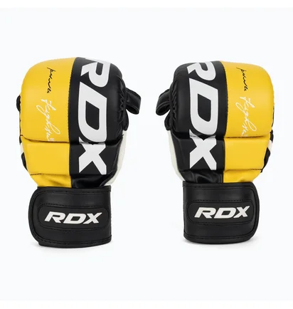 Рукавиці унісекс RDX Grappling Gloves Rex T6 Plus Orange/Black GGR-T6Y