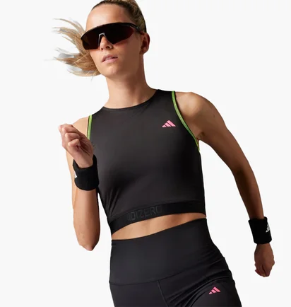 Топ жіночий Adidas Adizero Running Crop Tank Top Black IL1372