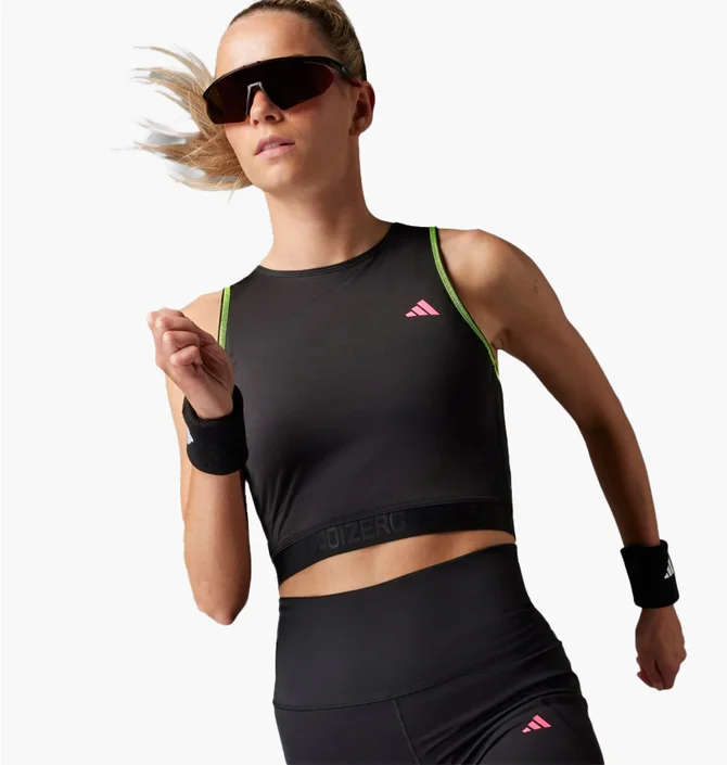 Топ жіночий Adidas Adizero Running Crop Tank Top Black IL1372