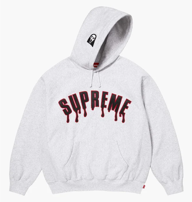 Худі чоловіче Supreme Ghostface Arc Grey SS26SW96-ASH-GREY