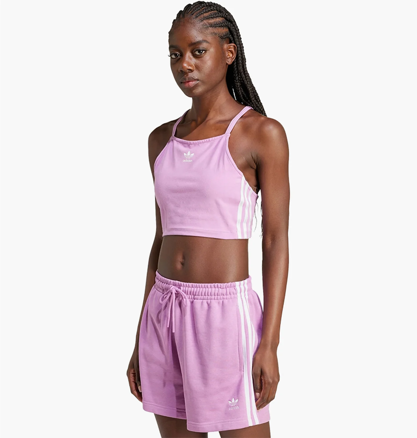 ᐉ Топ жіночий Adidas Adicolor 3-Stripes Crop Long-Sleeve Top Pink