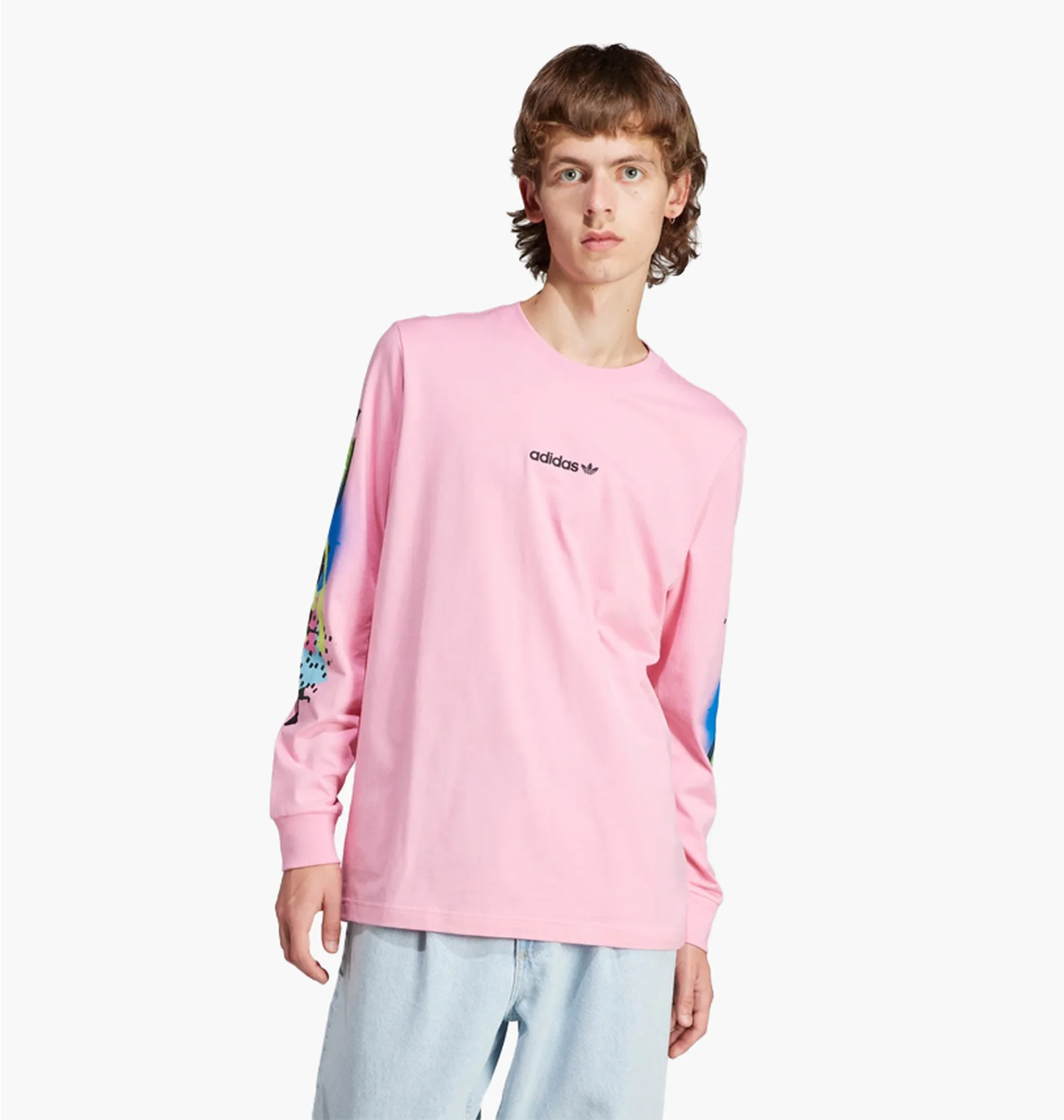 ᐉ Лонгслив мужской Adidas Retro Graphic Long Sleeve Tee Pink