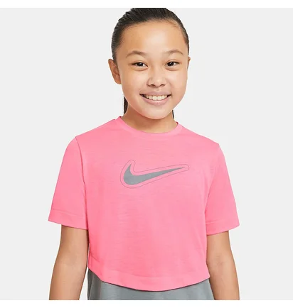 Футболка детская Nike Dri-Fit Trophy Ss Top Pink/Grey DA1096-675