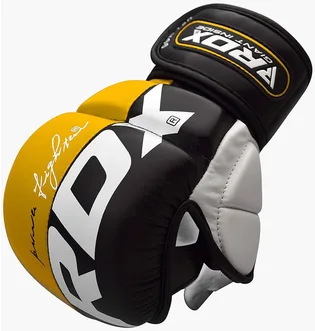 Рукавиці унісекс RDX Grappling Gloves Rex T6 Plus Orange/Black GGR-T6Y