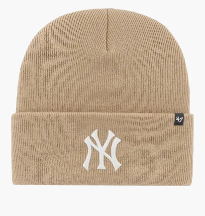 Шапка унисекс 47 Brand Mlb Ny Yankees Haymaker Beige B-HYMKR17ACE-KHB