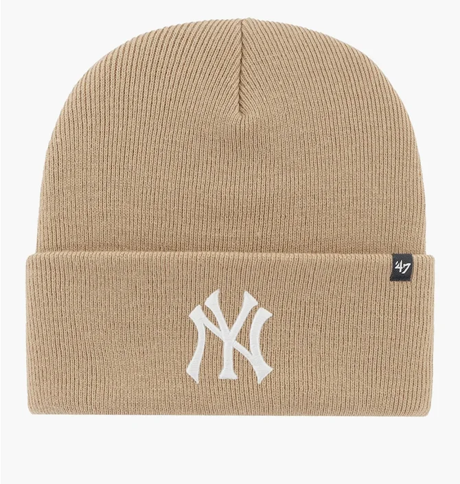 Шапка унисекс 47 Brand Mlb Ny Yankees Haymaker Beige B-HYMKR17ACE-KHB