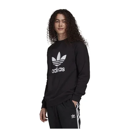 Худи мужское Adidas Adicolor Classics Trefoil Crewneck Black H06651