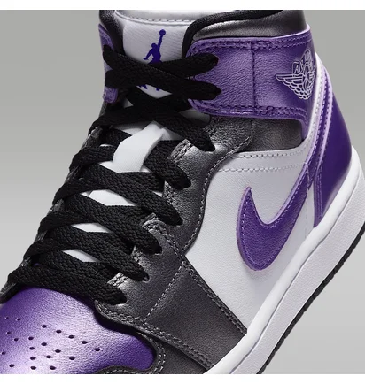Кроссовки женские Air Jordan 1 Mid Se Violet/White HJ5911-105