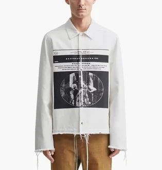 Джинсовка чоловіча Rick Owens Drkshdw Snapfront White DU01E3782-110911
