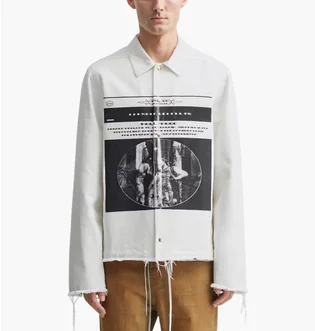 Джинсовка мужская Rick Owens Drkshdw Snapfront White DU01E3782-110911