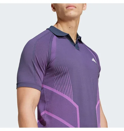 Поло мужское Adidas Tennis Pro Seamless Aeroready Freelift Polo Violet IM8894