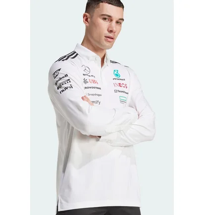 Поло чоловіче Adidas Mercedes - Amg Petronas Formula One Team White JX0757