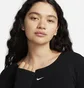 Лонгслів жіночий Nike Sportswear Chill Knit Tight Scoop-Back Long-Sleeve Mini-Rib Top Black FN3661-010