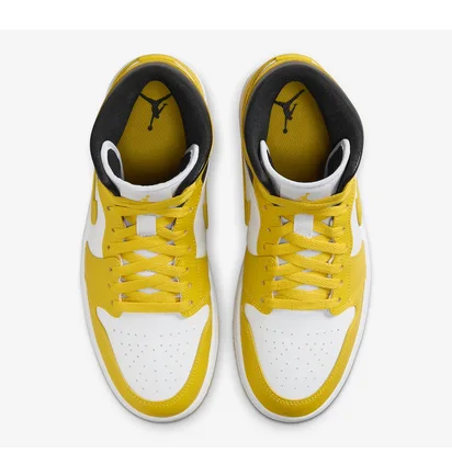 Кроссовки женские Air Jordan 1 Mid Yellow/White BQ6472-170