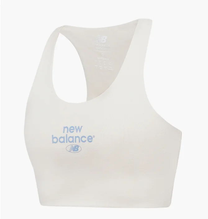 Топ женский New Balance Essentials Reimagined Bra White WB31500MBM