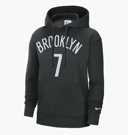 Худи мужское Nike Sweat Brooklyn Nets Essential Kevin Durant #7 Black DB1194-011