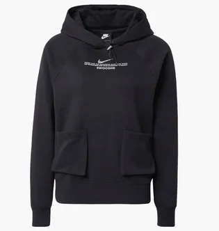 Худи женское Nike Swoosh Fleece Hoodie In Black DN4836-010
