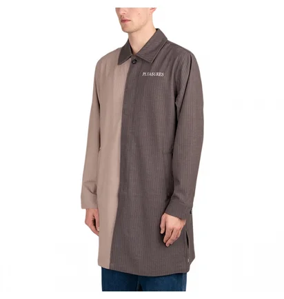 Пальто унисекс Pleasures Raid Long Jacket Beige/Grey P22F019-GREY