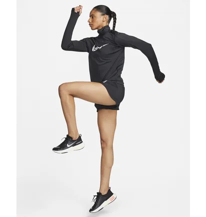 Лонгслів жіночий Nike Camada 1/4 Dri-Fit Swoosh Black FN2636-010