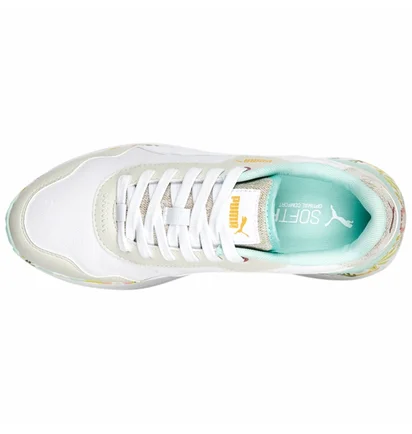 Кроссовки женские Puma R78 Voyage Wild Garden Floral Lace Up Sneakers White/Beige 389235-01