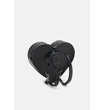 Рюкзак жіночий Dr. Martens Heart Shaped Hardware Kiev Leather Crossbody Backpack Black AC807033