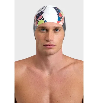 Шапочка для плавания унисекс Arena Hd Cap Puppy White/Multi 005572-210