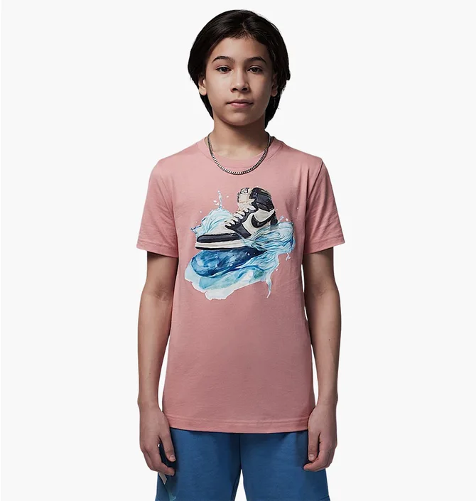 Футболка детская Air Jordan Aj1 Wave Ss Pink 95F043-AID