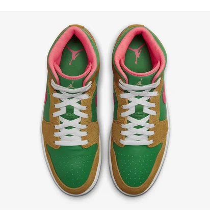 Кросівки чоловічі Air Jordan 1 Mid Se Green/Brown DX4332-700