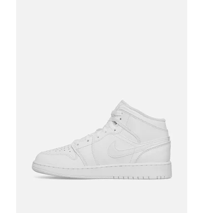 Кроссовки детские Nike Air Jordan 1 Mid (Gs) Sneakers White 554725-136