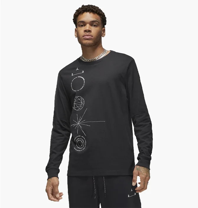 Лонгслів чоловічий Air Jordan Engineered Long-Sleeve Black Dq7370-010