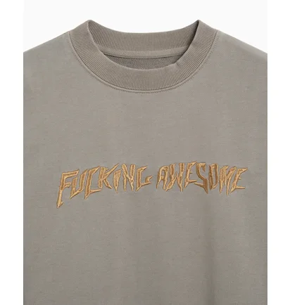 Світшот чоловічий Fucking Awesome Distressed Stamp Crew Beige PN25324